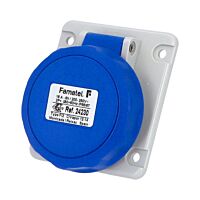 FAMATEL Zásuvka 16/230V 3-pól IP67 vestavná šikmá