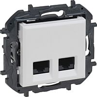 LEGRAND Zásuvka NILOE STEP NILS-2XRJ45 C6 UTP IP20 bílá