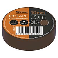 EMOS Páska Izolační  PVC 19mm/20m hnědá, 10 ks F61927