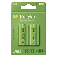 GP Baterie malý mono nabíjecí RECYKO 3000mAh 1,2V balení 2ks