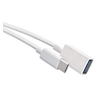 EMOS Kabel USB 3.0 A/F - C/M OTG 15cm bílý