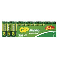 GP Zinková baterie Greencell AA (R6), 8+4 ks