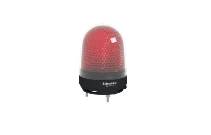 SCHNEIDER Rotační maják, bzučák, DC 12～24 V, rudá