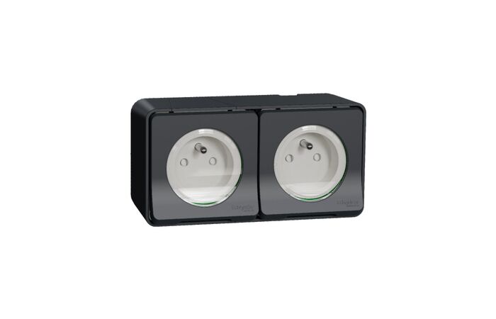 SCHNEIDER ELECTRIC Zásuvka 2násobná MUR 36028 230V IP55 antracit