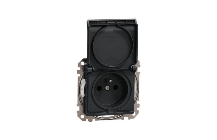 SCHNEIDER Sedna Design & Elements Zásuvka 230V 16A IP44 šroubová antracit