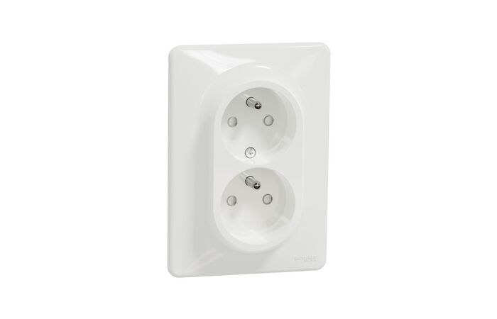 SCHNEIDER Sedna Design & Elements Zásuvka dvojnásobná 230V 16A bílá