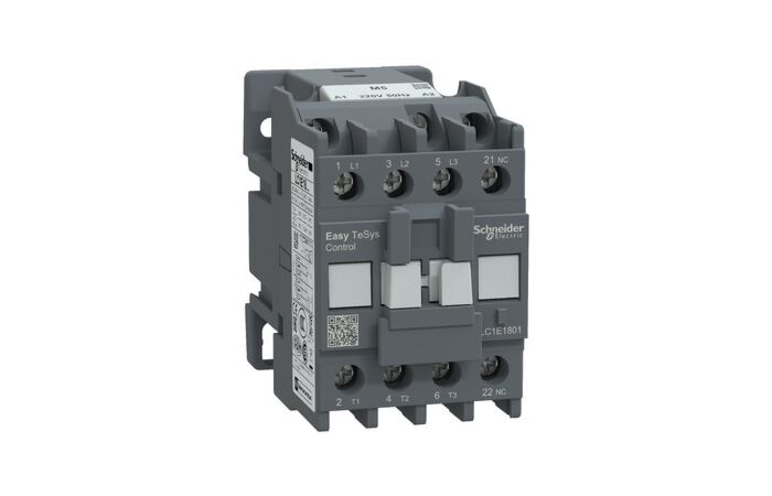 SCHNEIDER Easy TeSys LC1E1801M5 Stykač  3P, AC-3, 18A, 220V AC cívka, 50Hz, 1V