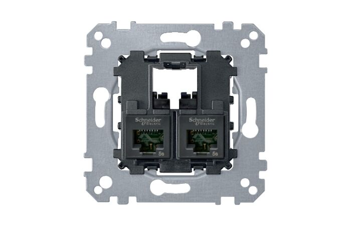 SCHNEIDER Zásuvka MERTEN MTN4576-0002 2xRJ45 kat.6