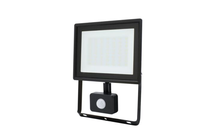 BEMKO LED reflektor KASTEL LED 2 50W 4000K IP65 černá s čidlem pohybu