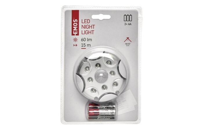 EMOS Svítidlo P3310K PIR 3xAA noční