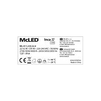 MCLED Svítidlo LED INCA 32 32/22W (2700K, 3000K, 4000K), 120°, s přepínáním výkonu ø 410 mm IP64 bílá