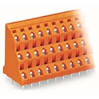 WAGO Svorka 737-654 třípatrová na desky plošných spojů 2,5 mm² rozteč 7,62 mm, oranžová