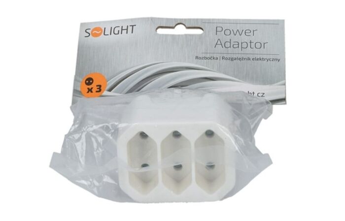 SOLIGHT Adaptér 3 zásuvkový SOLID