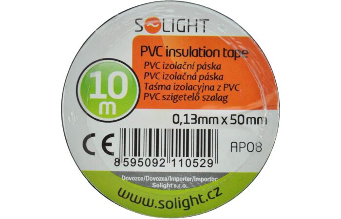 SOLIGHT Páska izolační 50mm/10m PVC černá ELEKTRA