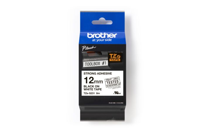 BROTHER Páska TZE-S231 12mm černá/bílá