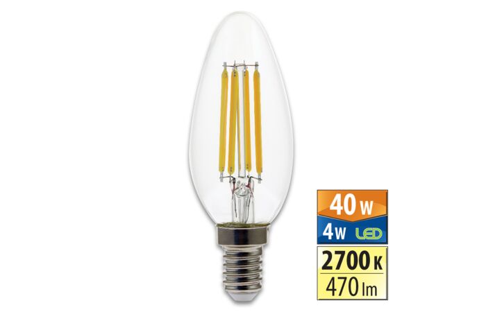 MCLED Žárovka LED 4W-40 E14 2700K 360° svíčka