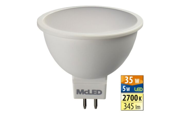MCLED Žárovka LED 5W-35 GU5,3 2700K MR16 100°