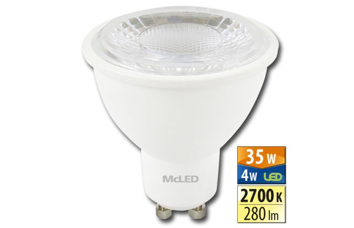 MCLED Žárovka LED 4W-35 GU10 2700K 60°