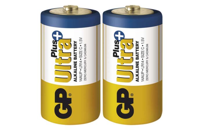 GP Baterie malý mono Ultra Plus Alkaline LR14 C 1,5V balení 2ks
