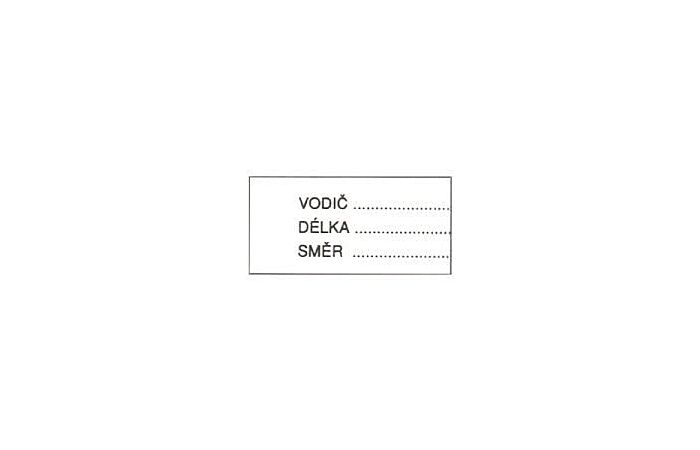 NAPRO Štítek kab.č.29 "vodič délka směr"