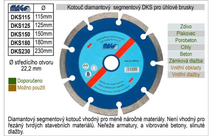 INNA Kotouč DKS125 diamantový 125 mm