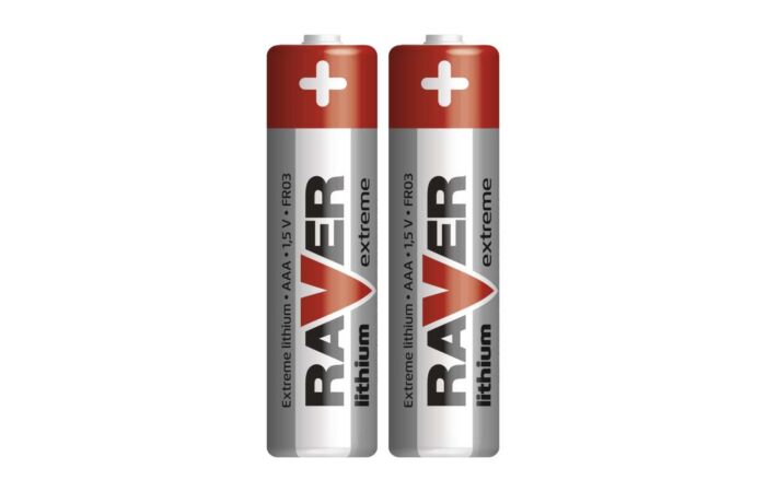 RAVER Baterie mikrotužková LITHIUM FR03 1,5V AAA blistr 2ks
