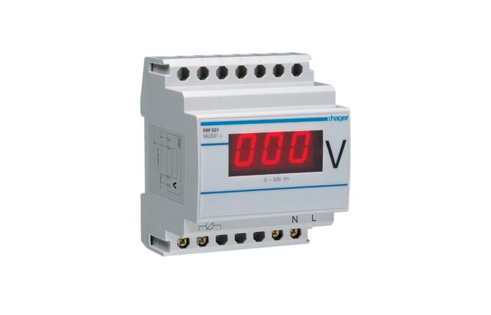 Voltmetr SM501 0 - 500V digitální