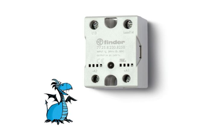 FINDER Relé SSR 77.25.8.230.8250, 1Z/25A, 230V AC