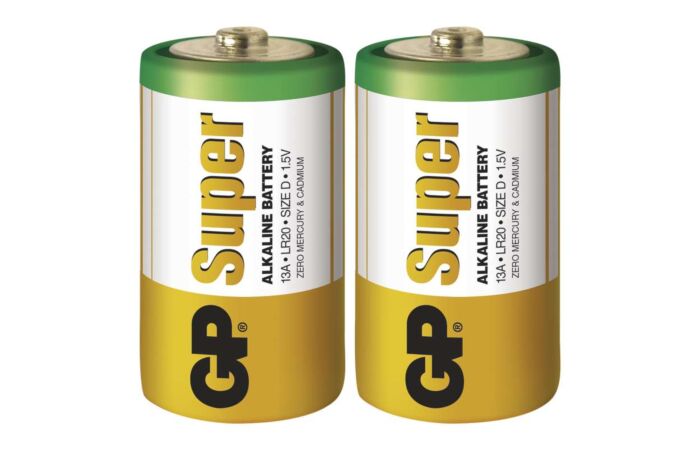 GP Baterie velký mono ALKALINE SUPER LR20 (R20A)  1,5V balení 2ks