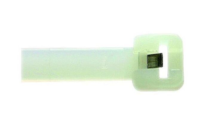 PROTEC Pásek vázací 290x4,5mm ocelová spona přírodní 100ks