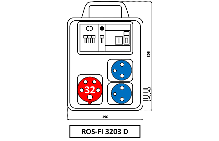 SEZ Skříň ROS-FI 3203D zásuvková