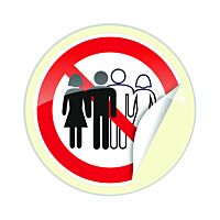 CIMCO Příkazová nálepka VSTUP POUZE JEDNOTLIVĚ!