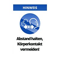 CIMCO Nástěnná tabulka DODRŽUJ ODSTUP!