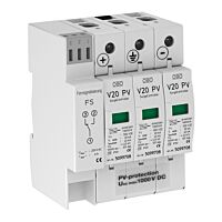 OBO BETTERMANN Svodič přepětí pro FV typ 2, 40kA(8/20),DS, 1000V DC typ V20-C 3PHFS-1000