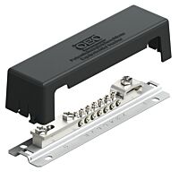 OBO BETTERMANN Přípojnice potenciálového vyrovnání, s kovovou patou, 188mm, černá Nerez ocel, materiál 1.4307, A2, 1.4301  typ 1809 AM
