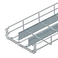 OBO BETTERMANN Mřížový žlab GRM, se 2 přepážkami, 55x400x3000, Ocel, St, galvanicky zinkováno, DIN EN 12329 typ GRM-2T 55 400 G