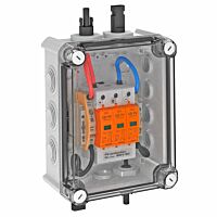 OBO BETTERMANN Systémové řešení typu 1+2 pro FV s MC4 pro střídače s 1 MPP trackerem, 900V DC, světle šedá  typ VG-BC900S1