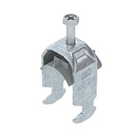 OBO BETTERMANN Třmenová příchytka, 1-nás, 22-28mm, Ocel, St, žárově zinkováno ponorem, DIN EN ISO 1461 typ BS-H1-K-28 FT