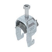 OBO BETTERMANN Třmenová příchytka, 1-nás, 16-22mm, Ocel, St, žárově zinkováno ponorem, DIN EN ISO 1461 typ BS-U1-K-22 FT