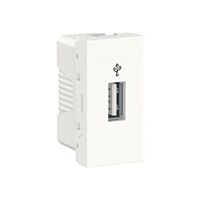 Zásuvka Unica USB 2.0 datová bílá 1M