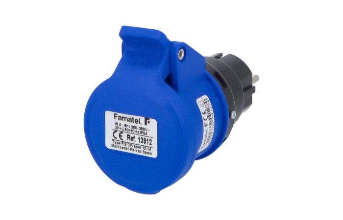 ELEMAN Adaptér 13912 IP40 CEE zásuvka s kolíkem