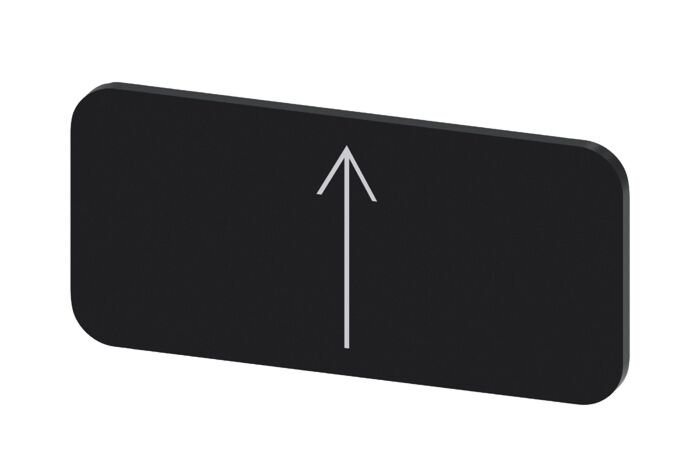 SIEMENS Štítek popisný 12,5 x 27 mm, štítek černý, symbol: směr šipky nahoru