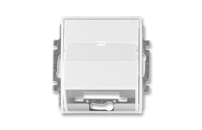 ABB ELEMENT, TIME Kryt 5014E-A00100 03 zásuvky komunikační s popisovým polem, bílá/bílá