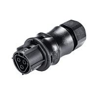 WIELAND Zásuvka 96.031.4153.1na kabel RST, 3-pól, průchodka 10-14mm, šroubové svorky, černá