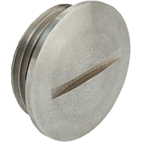AGRO  Záslepka kruhová, nerezová, A2, krátký závit M63 x 1,5