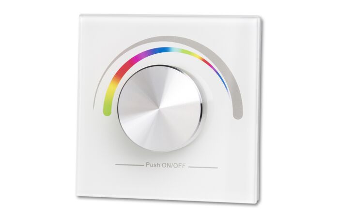 MCLED  Ovladač RF RGB 1 zóna řízení jasu a barevných režimů nástěnný otočný