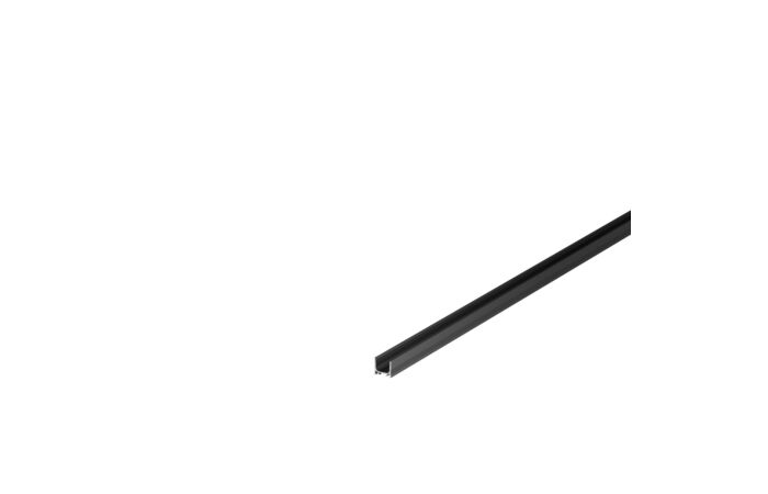 GRAZIA 10 LED nástavbový profil, standardní, drážkovaný, 2m, černá