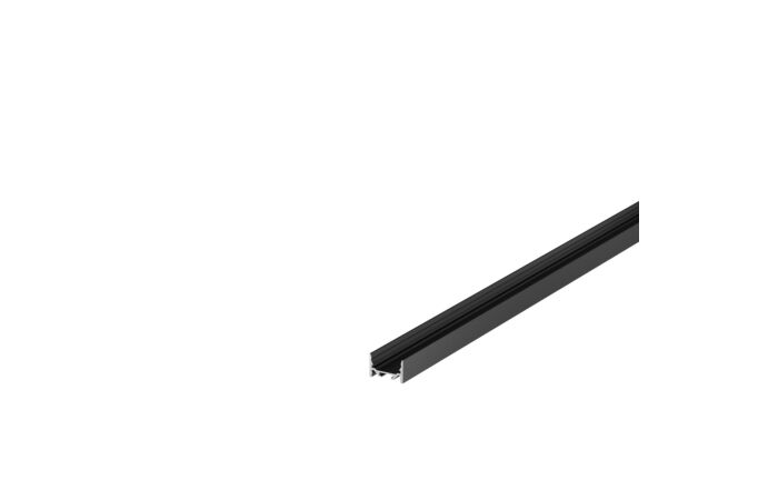 GRAZIA 20 LED nástavbový profil, plochý, hladký, 3m, černá