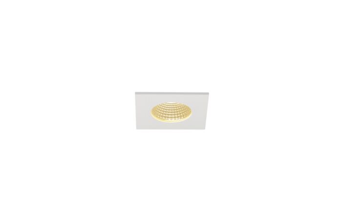 SLV Svítidlo LED PATTA-F 11W 910lm 3000K 38° stropní vestavné hranaté včetně ovladače IP65 bílá
