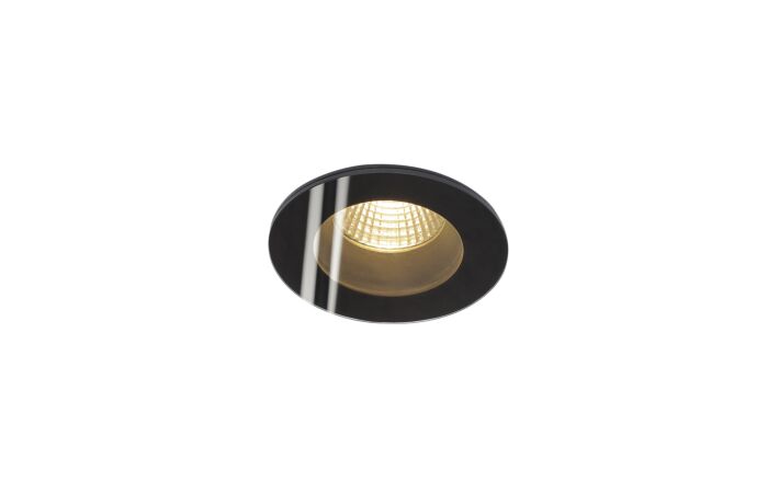 SLV Svítidlo LED PATTA-F 11W 860lm 3000K 38° stropní vestavné kulaté včetně ovladače IP65 černá